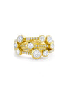 Waterfall Classic Yellow Gold Diamond Ring