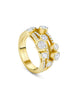 Waterfall Classic Yellow Gold Diamond Ring