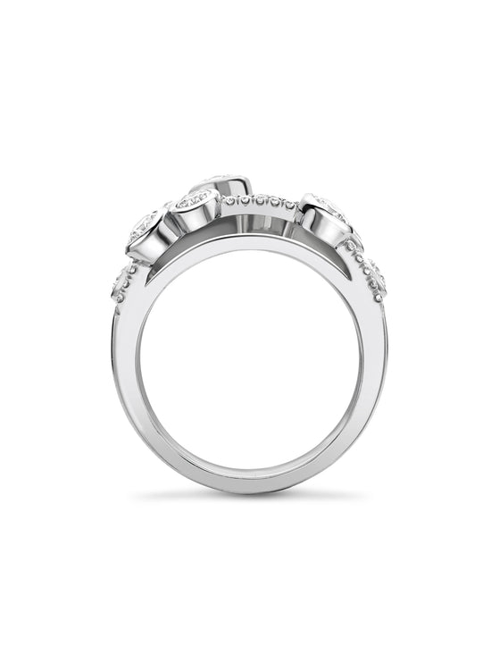 Waterfall Classic Platinum Diamond Ring