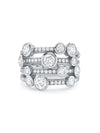 Waterfall Medium Platinum Diamond Ring