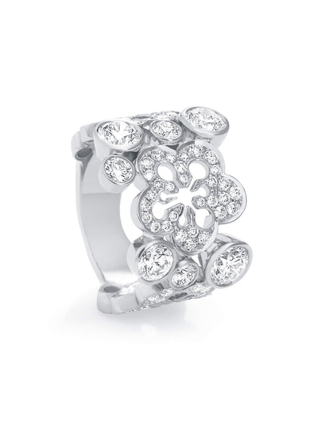 Blossom Large White Gold Diamond Ring