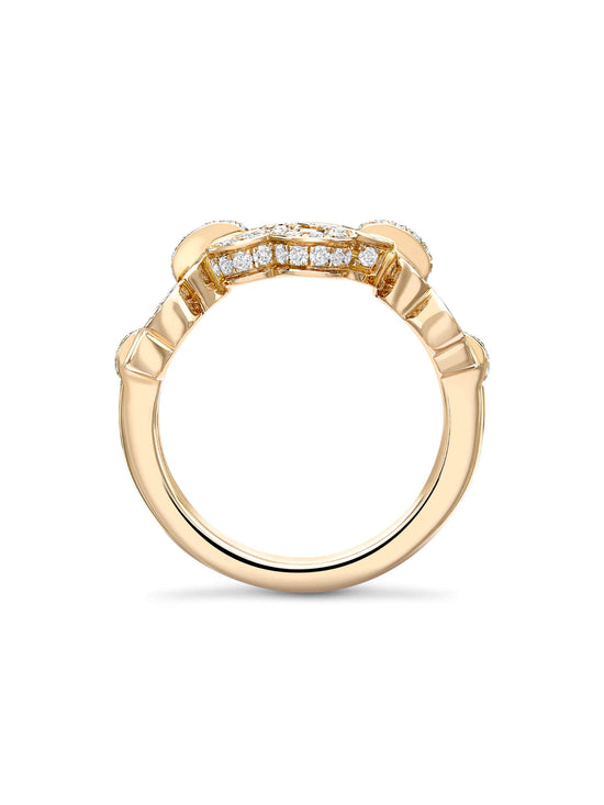 Blossom Triple Yellow Gold Diamond Ring