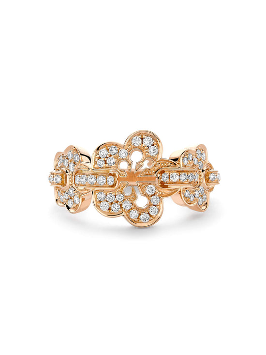 Blossom Triple Rose Gold Diamond Ring