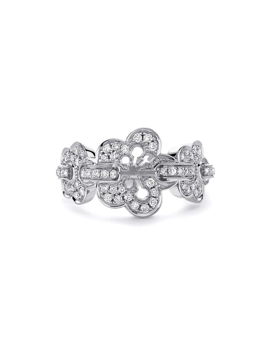 Blossom Triple White Gold Diamond Ring