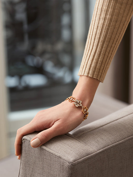 Blossom Large Rose Gold Diamond Bracelet