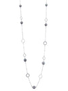 Circus Long Diamond Tahitian Pearl White Gold Necklace