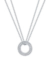 Small Roulette White Gold Diamond Pendant