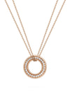 Medium Roulette Rose Gold Diamond Pendant