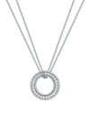 Medium Roulette White Gold Diamond Pendant