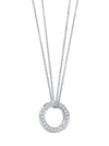 Large Roulette White Gold Diamond Pendant