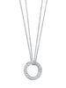 Roulette Large White Gold Diamond Pendant