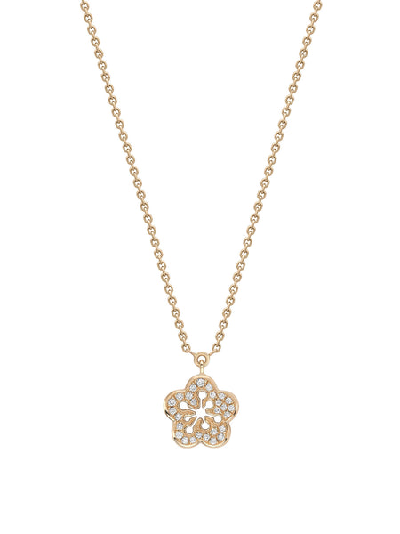 Blossom Mini Rose Gold Diamond Pendant