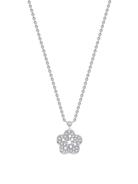 Blossom Mini White Gold Diamond Pendant