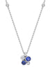 Raindance Sapphire Platinum Cluster Pendant