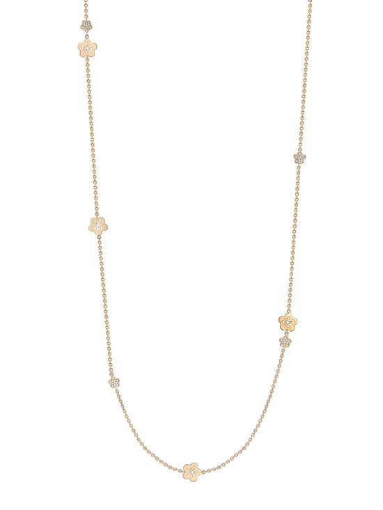 Blossom Long Rose Gold Necklace