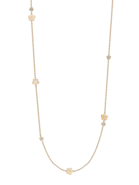 Blossom Long Rose Gold Necklace