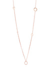 Long Mini Roulette Rose Gold Necklace