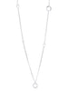 Roulette Long Mini White Gold Necklace