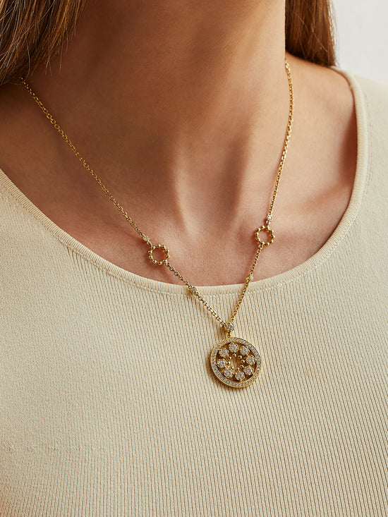 Circus Yellow Gold Diamond Pendant