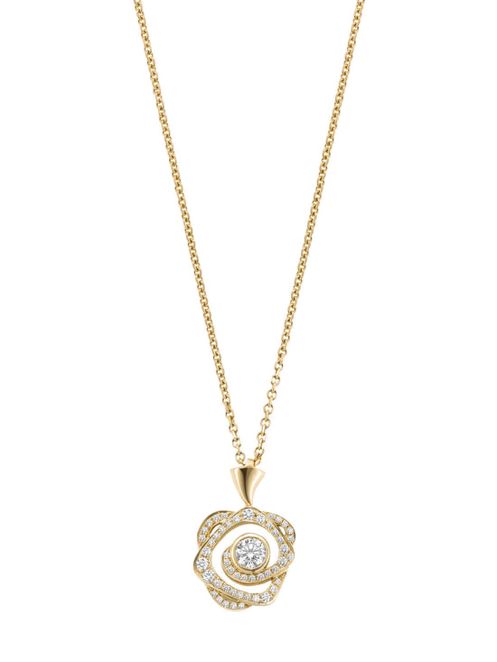 Maymay Rose Diamond Yellow Gold Pendant