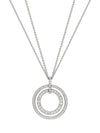 Roulette Large White Gold Double Diamond Pendant