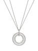 Roulette Large White Gold Double Diamond Pendant