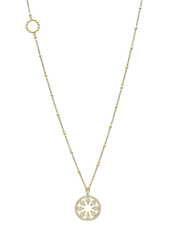 Circus Long Yellow Gold Diamond Necklace