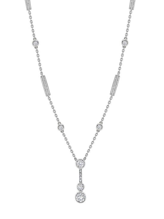 Waterfall Diamond Platinum Pendant