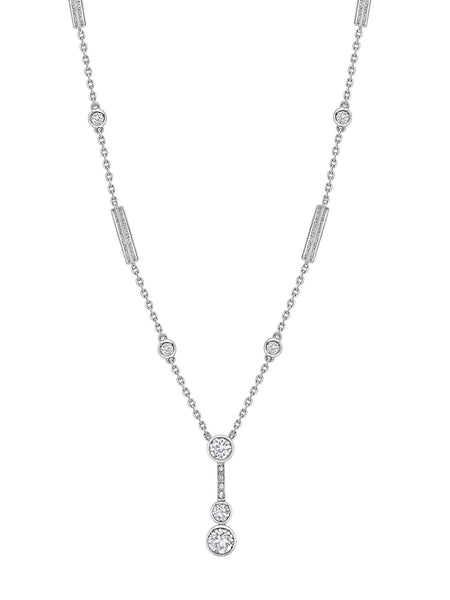 Waterfall Diamond Platinum Pendant