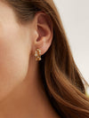 Raindance Yellow Gold Diamond Hoop Earrings