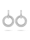 Large Roulette White Gold Diamond Earrings