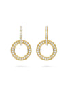 Large Roulette Yellow Gold Diamond Earrings