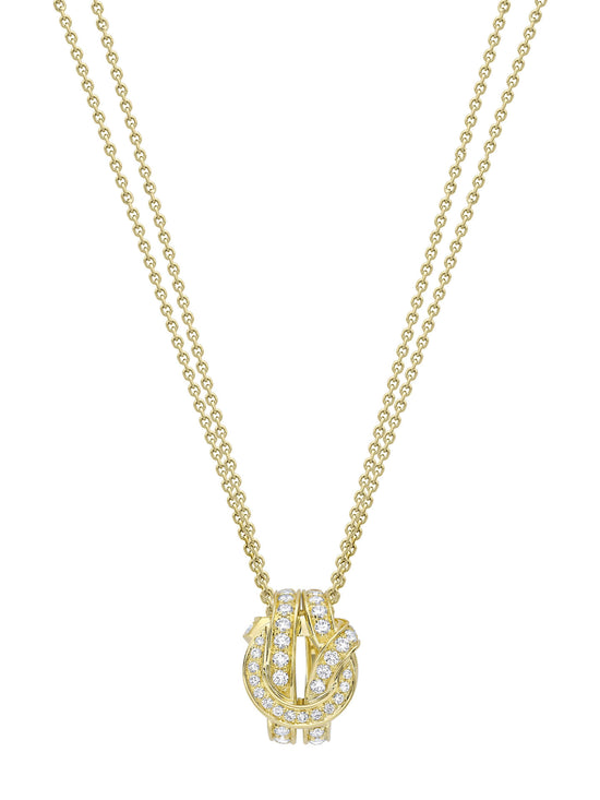 The Knot Yellow Gold Diamond Pendant