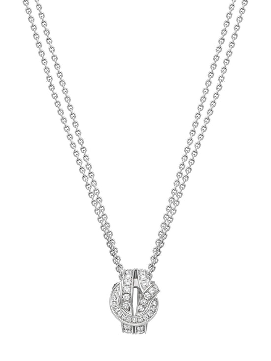 The Knot White Gold Diamond Pendant