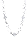 Ashoka Diamond Weave Motif White Gold Necklace