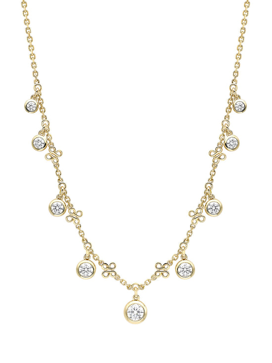 Beach Yellow Gold Diamond Necklace