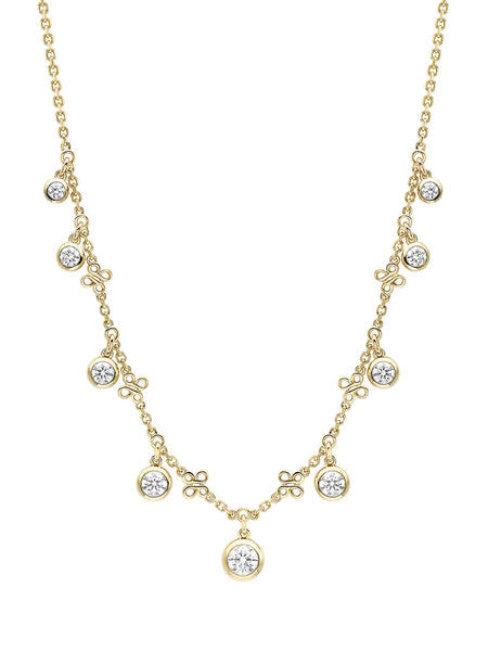 Beach Yellow Gold Diamond Necklace