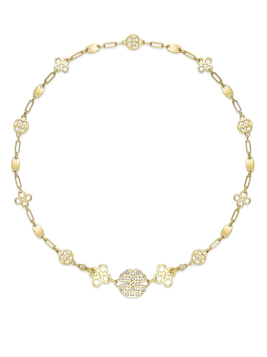 Be Boodles Bold Yellow Gold Diamond Necklace