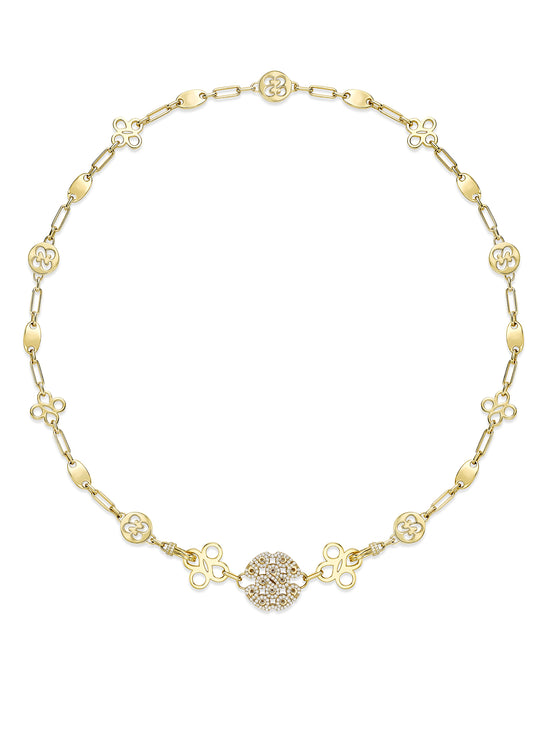 Be Boodles Bold Yellow Gold Diamond Necklace