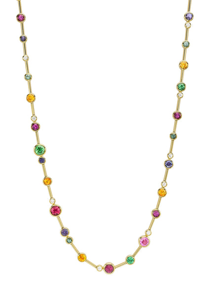 Raindance Rainbow Yellow Gold Necklace