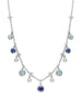 Beach Sapphire Aquamarine Platinum Necklace