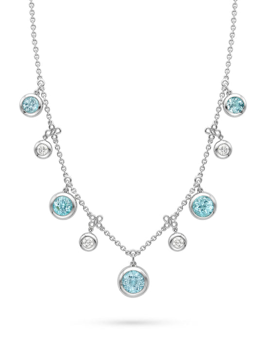 Beach Paraibas Diamond Platinum Necklace