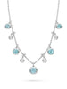 Beach Paraibas Diamond Platinum Necklace