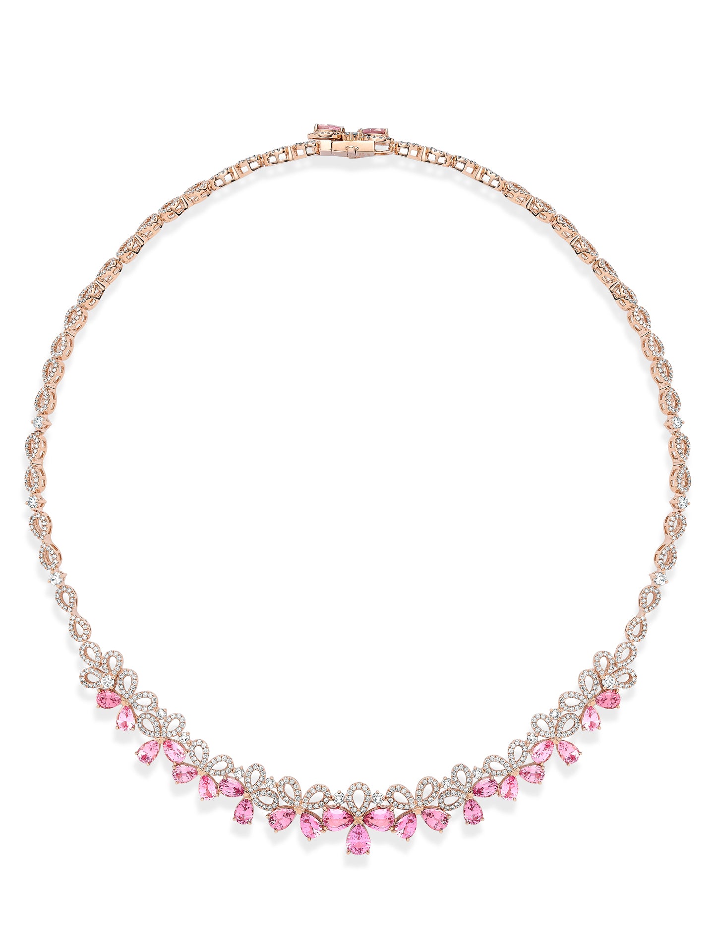 Secret Garden Spinel Diamond Rose Gold Necklace | Boodles