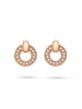 Roulette Rose Gold Diamond Flip Earrings