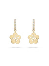 Mini Blossom Yellow Gold Diamond Drop Earrings