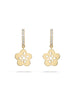 Blossom Mini Yellow Gold Diamond Drop Earrings