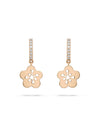 Mini Blossom Rose Gold Diamond Drop Earrings