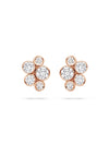 Raindance Classic Cluster Rose Gold Stud Earrings