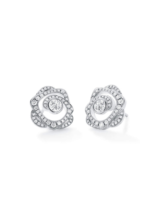 Maymay Rose Platinum Diamond Earrings